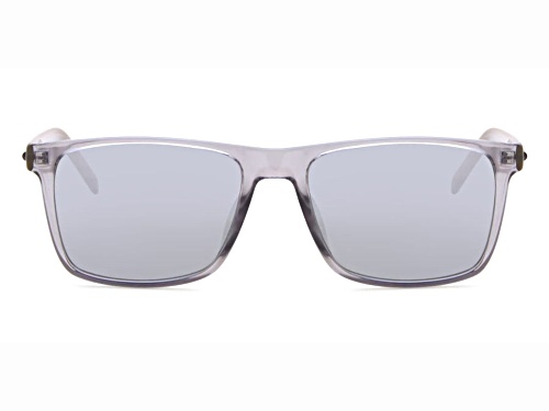 Converse Transparent Clear and Yellow Rectangular Frame / Gray Lenses Sunglasses