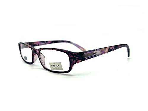 OSCAR Optix by OSCAR de la Renta Purple Multi Color Eyeglasses Readers +1.00