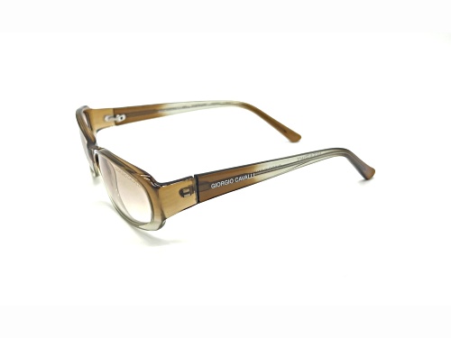 Giorgio Cavalli Brown and Olive Green Oval Frame / Clear Lenses Eyeglasses