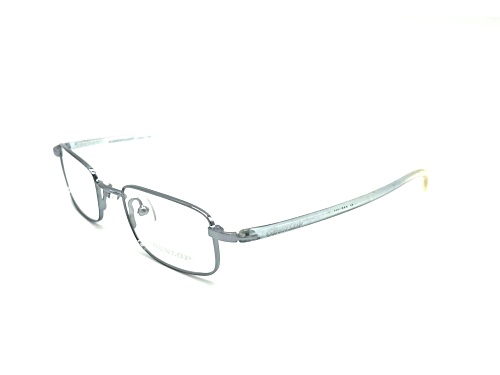 Dunlop DU422 Gray Rectangular Frame with Clear Accent / Clear Demo Lenses Eyeglasses