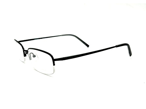 Dunlop DU472N Black Rectangular Rimless Frame / Clear Demo Lenses Eyeglasses