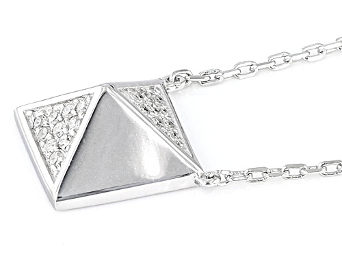 0.05ctw White Diamond Sterling Silver Pendant With Chain