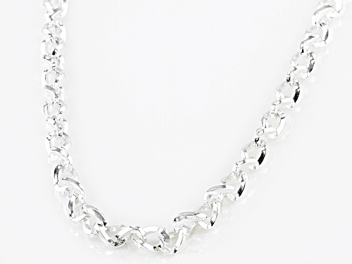 Sterling Silver 4mm Cable Link Chain Necklace 18 Inches - Size 18