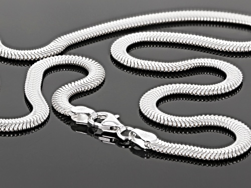 Sterling Silver Cashmere Diamond-Cut Snake 4.2mm Necklace 18