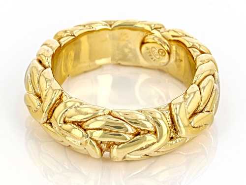18k Yellow Gold Over Sterling Silver Byzantine Style Ring - Size 8