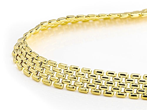 18k Yellow Gold Over Sterling Silver 12mm Panther 18 Inch Chain - Size 18