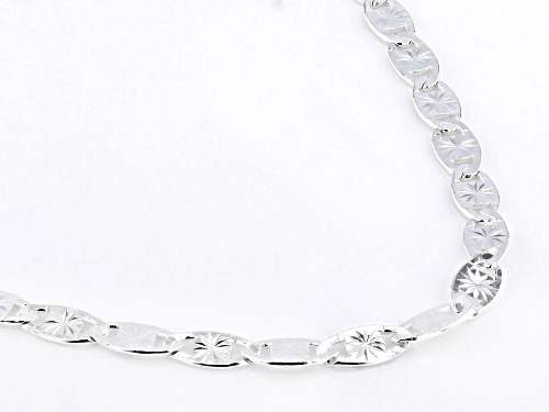 Sterling Silver 4.1mm Sunburst Valentino 20 Inch Chain - Size 20