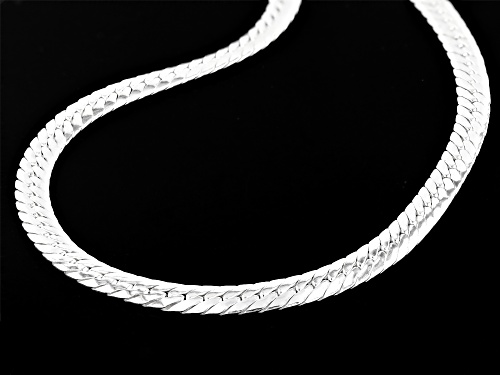Sterling Silver 5.6mm Oval Herringbone 20 Inch Chain - Size 20