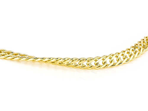 18k Yellow Gold Over Sterling Silver 4.5mm Double Marquise 20 Inch Chain - Size 20