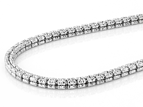 Rhodium Over Sterling Silver 4mm 