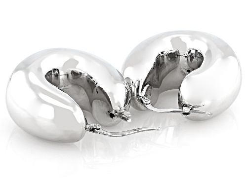Rhodium Over Sterling Silver 1 1/8