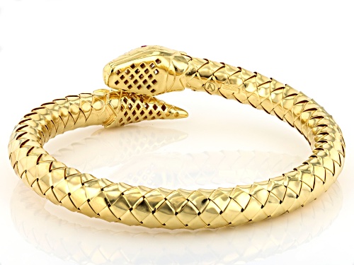 18k Yellow Gold Over Sterling Silver Bella Luce® Woven Snake Design 8.75mm Bracelet - Size 7