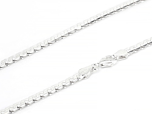 Sterling Silver Serpentine Link 20 Inch Chain - Size 20