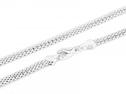 Sterling Silver Flat Tulipano Link 18 Inch Chain - Size 18