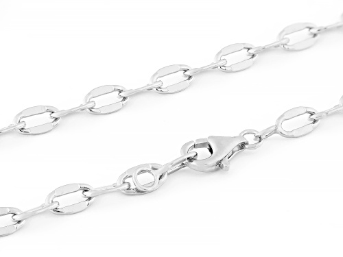Sterling Silver 4.5mm Mirror Link Necklace - Size 18
