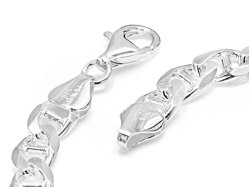 Sterling Silver 6.8mm Mariner Link Bracelet - Size 9