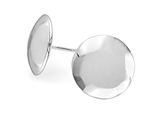 Sterling Silver Polished Button Earrings