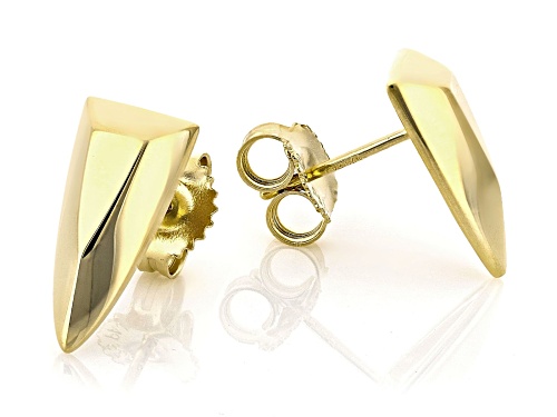 18k Yellow Gold Over Sterling Silver Stud Earrings