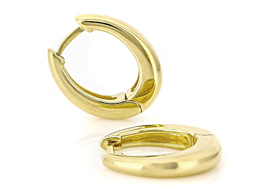 18k Yellow Gold Over Sterling Silver Hoop Earrings