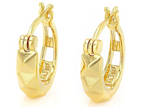 18k Yellow Gold Over Sterling Silver Hoop Earrings
