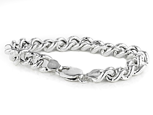 Sterling Silver 9.50MM Curb Bracelet - Size 7.25