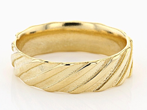18K Yellow Gold Over Sterling Silver Symmetric Braided Ring - Size 7