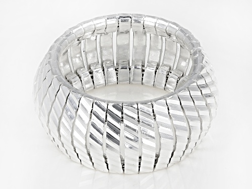 Sterling Silver Diamond Cut V Shape Ring - Size 7