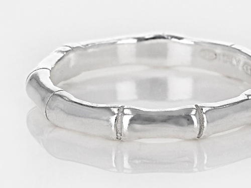 Sterling Silver Bamboo Band Ring - Size 7