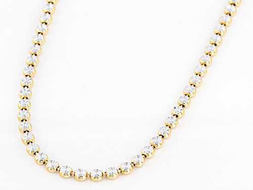Sterling Silver and 18K Yellow Gold Over Sterling Silver Star Bead 28 Inch Necklace - Size 28