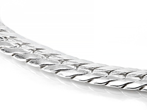 Sterling Silver 5.9mm Diamond Cut Herringbone 18 Inch Chain - Size 18