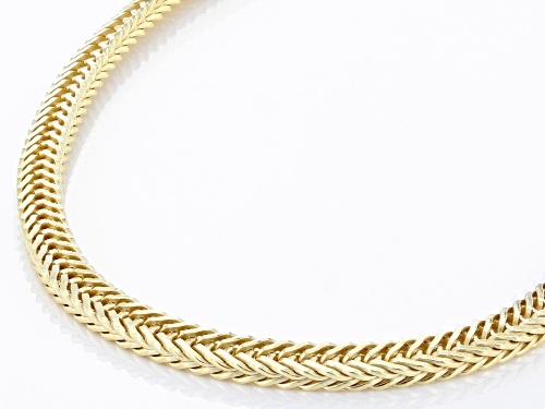 18k Yellow Gold Over Sterling Silver Foxtail Link 18 Inch Chain - Size 18