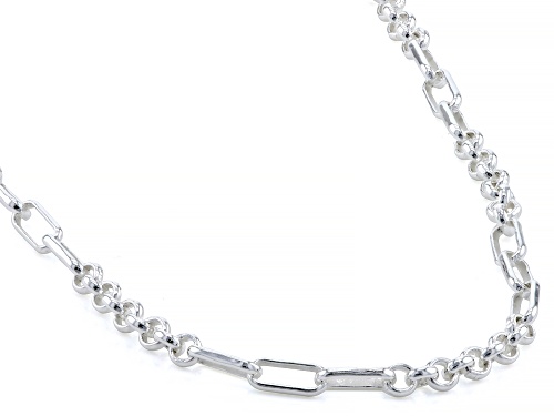 Sterling Silver 22 Inch Rolo Link With Toggle Closure Necklace - Size 22