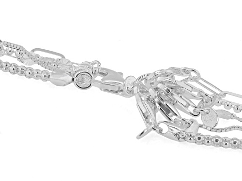 Purezza 950™ Sterling Silver Multi-Link 5-Layer Necklace