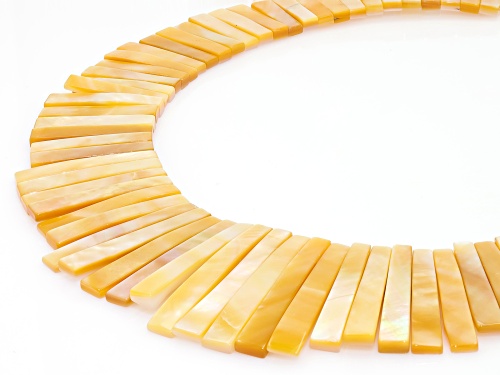 Golden South Sea Mother-of Pearl Graduated Collar Necklace - Size 18