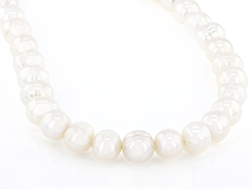 8-9mm White Cultured Freshwater Pearl 36 Inch Endless Strand Necklace - Size 36