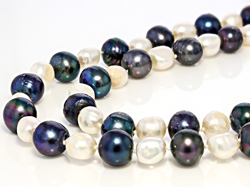 8.5-10mm Multi-Color Cultured Freshwater Pearl Endless Strand Necklace - Size 64