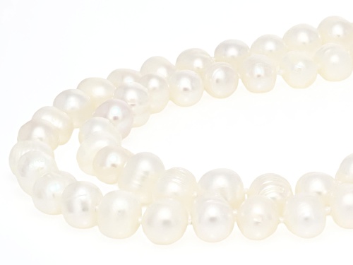 8mm White Cultured Freshwater Pearl 64 Inch Endless Strand Necklace - Size 64