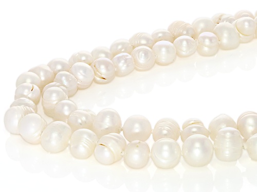 8mm White Cultured Freshwater Pearl 64 Inch Endless Strand Necklace - Size 64
