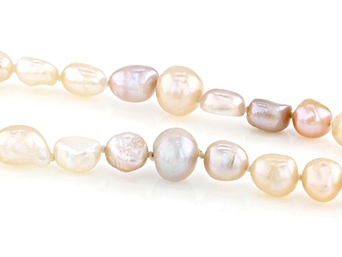 8-10mm Multi-Color Cultured Freshwater Pearl 36 Inch Endless Strand Necklace - Size 36
