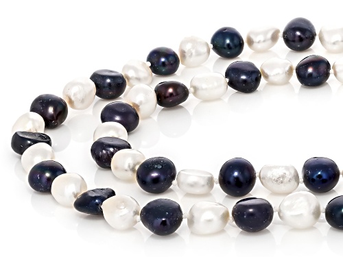 Multi-Color Cultured Freshwater Pearl 64 Inch Endless Strand Necklace - Size 64