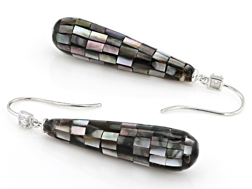 Tahitian Mother-Of-Pearl With Bella Luce® Rhodium Over Sterling Silver Earrings