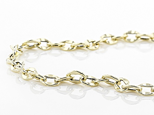 10k Yellow Gold Polished Flat Cable 24 Inch Chain Necklace - Size 24