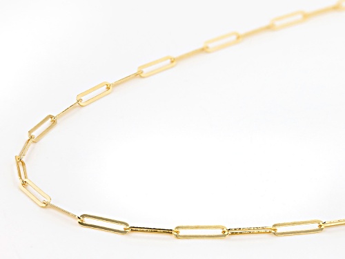 10K Yellow Gold 1.7MM Paperclip 16 Inch Chain - Size 16