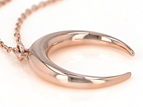 Splendido Oro™ 14K Rose Gold Diamond-Cut Crescent Horn Necklace - Size 18