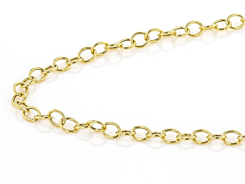 14K Yellow Gold Mirror Rolo Chain - Size 18
