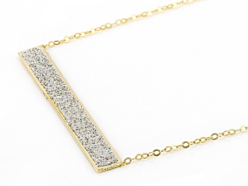 10K Yellow Gold Brilliamo™ Bar Necklace - Size 18