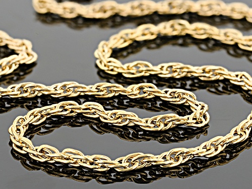 10k Yellow Gold Rope 18 Inch Chain Necklace - Size 18