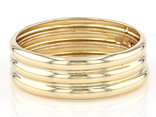 10K Yellow Gold Multi-Row Band Ring - Size 9