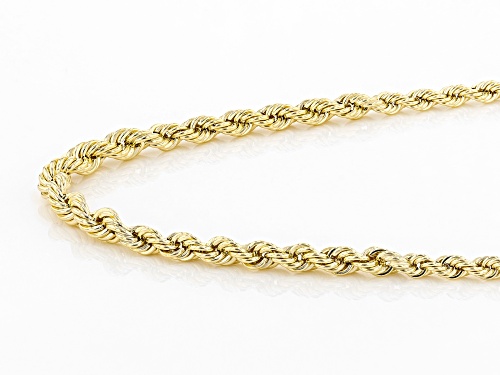 10K Yellow Gold 3.8MM-2.1MM Graduated Rope 18 Inch Necklace - Size 18