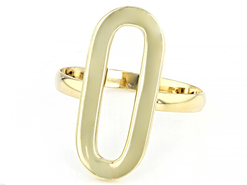 10k Yellow Gold Oval Ring - Size 7